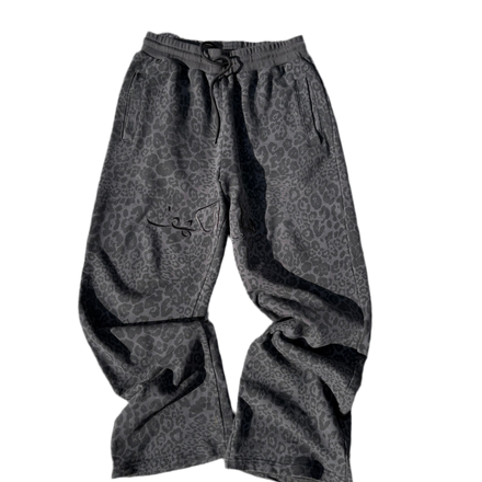 BLACK LEOPARD PRINT PANTS